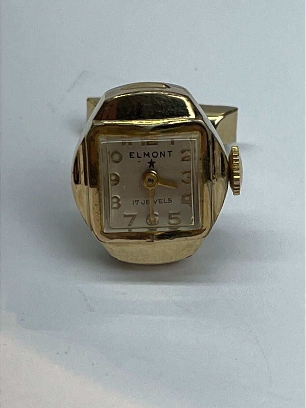 #133 Vintage Elmont Cuff Link Watch (UnTested)Mechanical Movement 17 Jewels 60’s